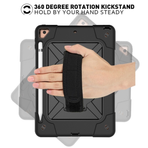 TopSave Kickstand Shockproof Heavy Duty High Impact Resistant Rugged Hybrid 3 Layer Armor Full Body Protection w/Soft Hand Strap Case for iPad 10.2"