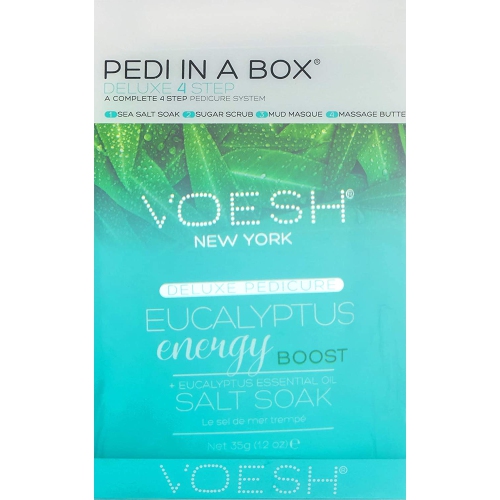 Voesh Pedi In A Box Deluxe 4 Step Set - Eucalyptus Energy Boost