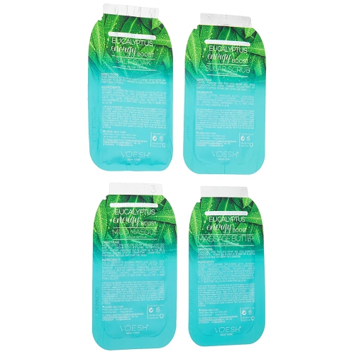 Voesh Pedi In A Box Deluxe 4 Step Set - Eucalyptus Energy Boost