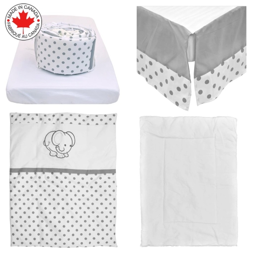 Ensemble de literie pour berceau de bébé Bebelelo pour garçons et filles - Ensemble de literie pour bébé 7 pièces