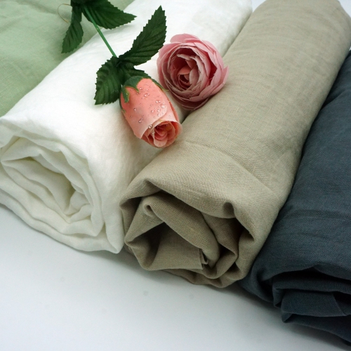 Housse de couette en lin 100% français Highland Feather - Literie en lin - Luxe classique - Ultra-doux et respirant