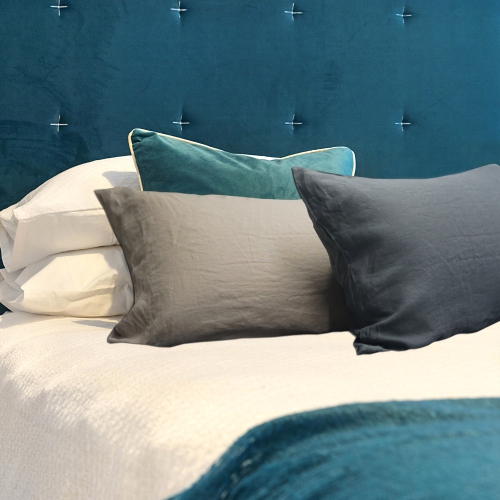 Highland Feather 100% French Linen Pillow Cases – Set of 2 - 2 Pillowcases - Linen Bedding Set - Classic Luxury - Ultra-Soft & Breathable