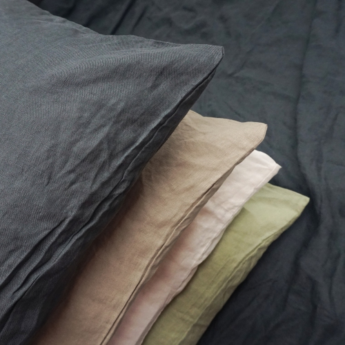 Highland Feather 100% French Linen Pillow Cases – Set of 2 - 2 Pillowcases - Linen Bedding Set - Classic Luxury - Ultra-Soft & Breathable