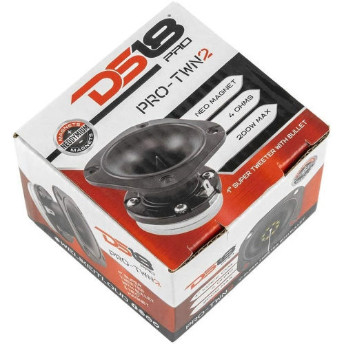 Super haut-parleur d’aigus VC 4 ohms 1 po DS18 PRO-TWN2, 200 W.