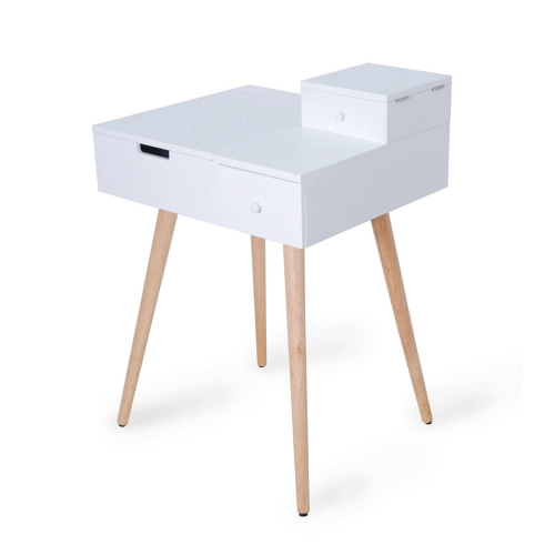 ViscoLogic Daphne Ultra Modern Flip -Top Makeup Bedroom Vanity Table