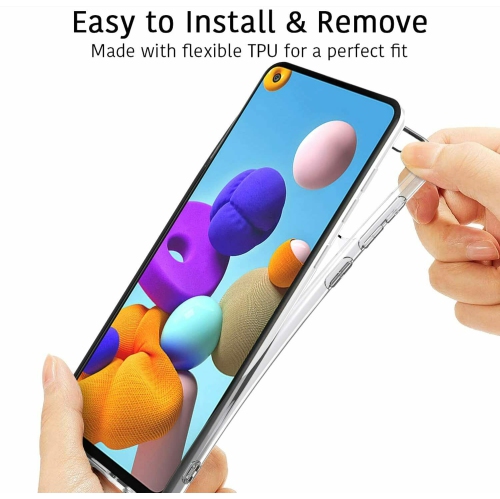 For Samsung Galaxy A21 - Clear Case Thin Soft TPU Transparent Cover