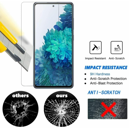 Protecteur d’écran en verre trempé de qualité supérieure pour Galaxy S20 FE de Samsung