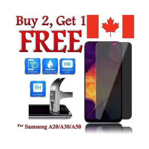 Privacy Tempered Glass Screen Protector for Samsung Galaxy A50 A30 A20 A10
