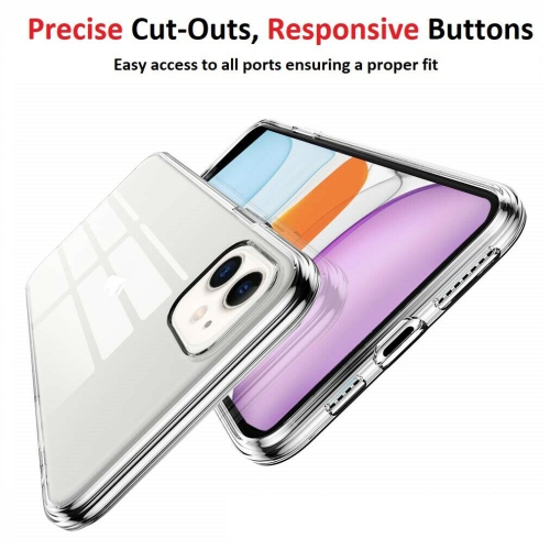 Pour iPhone 11 Étui transparent – Couverture arrière en TPUR souple et mince de qualité supérieure