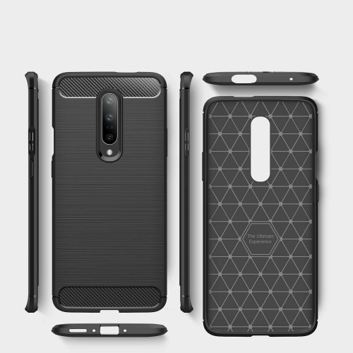 For OnePlus 7 Pro Case - Shockproof Carbon Fiber Soft TPU Hybrid Cover