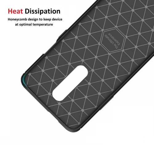 For OnePlus 7 Pro Case - Shockproof Carbon Fiber Soft TPU Hybrid Cover