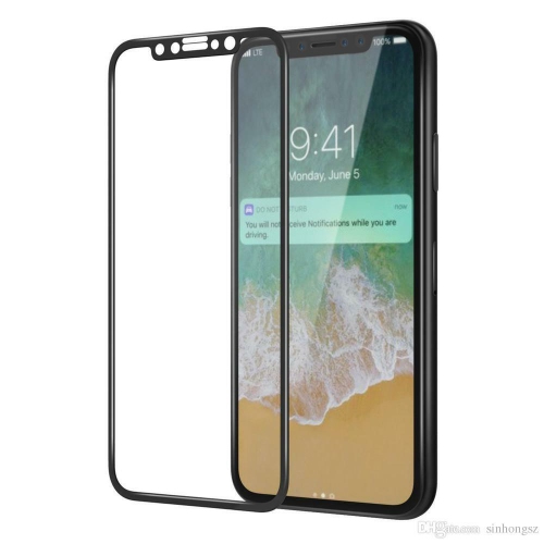 Protecteur d’écran en verre trempé incurvé 3D de qualité supérieure pour iPhone X/XS/11 Pro XR