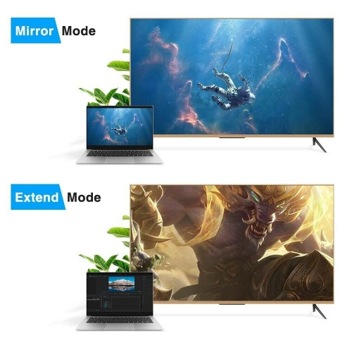 4K DisplayPort to HDMI Cable Male to Female Adapter Audio Video Converter