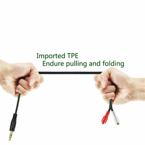 Câble adaptateur auxiliaire mâle à 2 RCA femelle, prise audio en y pour iPod MP3 TV téléphone