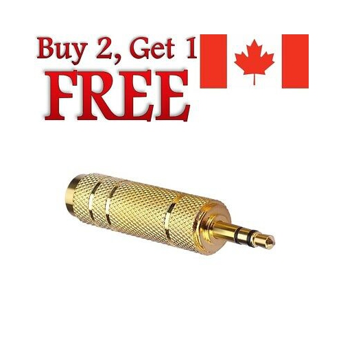 1/8" 3.5mm Male to 6.5mm 1/4" Audio Jack Stereo Headphone Adapter 3.5mm to 6.5mm