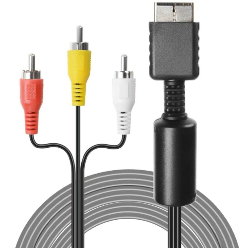 Pour PlayStation 2 3 de Sony; Adaptateur audio-vidéo composite AV PS2 PS1 RCA pour PS3