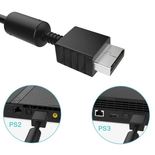 Pour PlayStation 2 3 de Sony; Adaptateur audio-vidéo composite AV PS2 PS1 RCA pour PS3