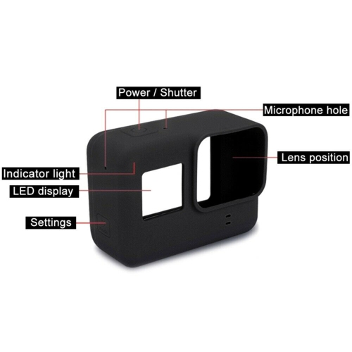 For GoPro Hero 7 6 5 Case Silicone Rubber Sleeve Protective Housing Frame Cover