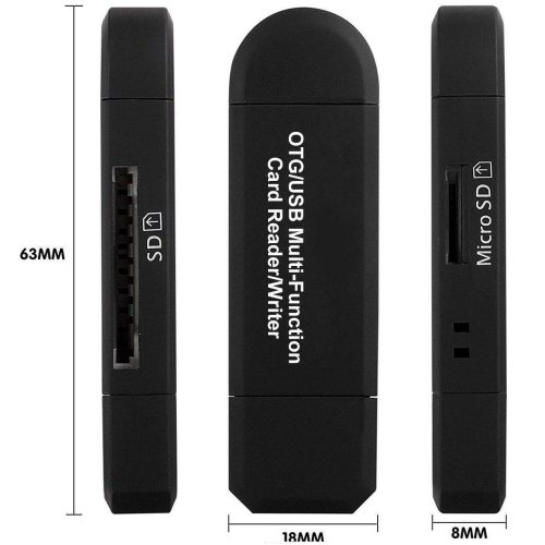 USB SD Card Reader + Micro USB Memory OTG Adapter For TF SD SDXC SDHC MMC