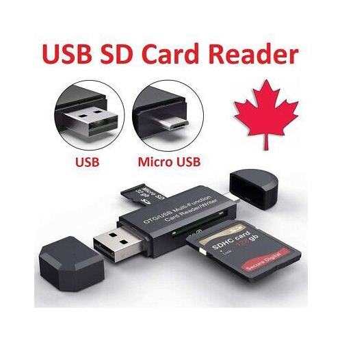USB SD Card Reader + Micro USB Memory OTG Adapter For TF SD SDXC SDHC MMC