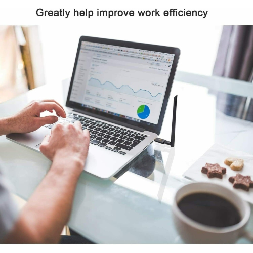 1200Mbps Wireless USB WiFi Network Adapter Dual Band 2.4 & 5ghz w/Antenna For PC