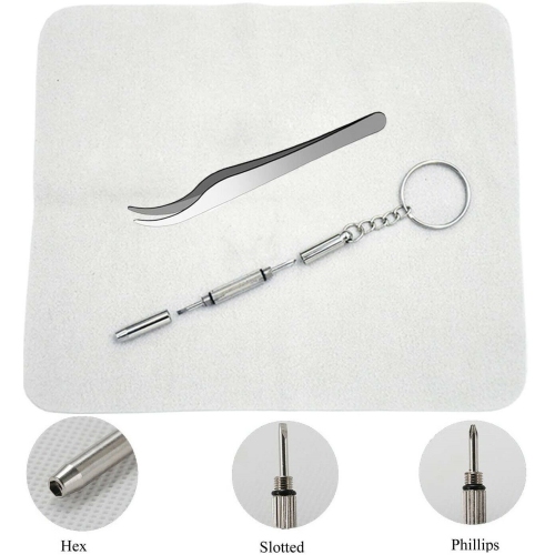 Eyeglass and Watch Repair Tool Kit - 1100pcs Screws & Nose Pads Screwdriver Set