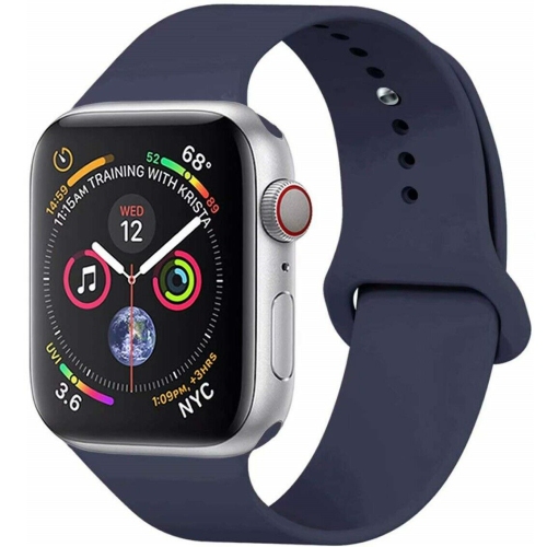 Bracelet sport à rabat en silicone de remplacement pour Apple Watch Series 6 se 5 4 3 2 1