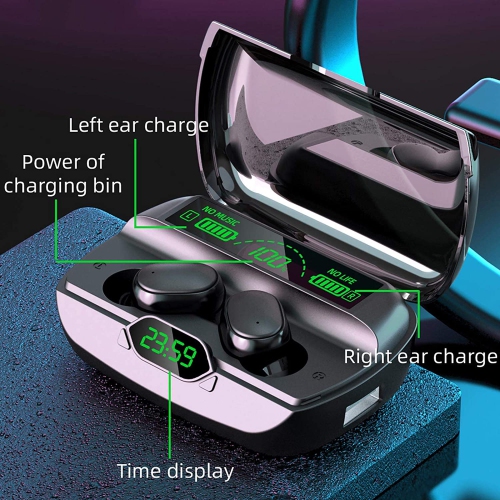 Celin True Wireless Earbuds Bluetooth Headphones Touch Control with Wireless Charging Case IPX8 Waterproof TWS Stereo Earphones in-Ear Built-in Mic