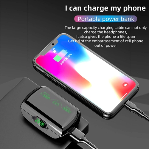 Celin True Wireless Earbuds Bluetooth Headphones Touch Control with Wireless Charging Case IPX8 Waterproof TWS Stereo Earphones in-Ear Built-in Mic