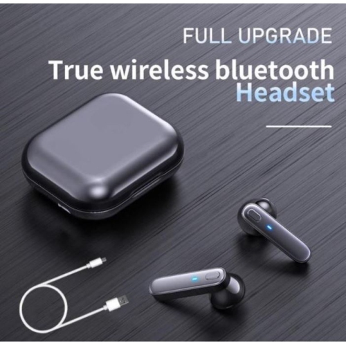 Kelvin True Wireless Sports Bluetooth Earbuds Fast Charging Led Digital Display Touch Control Waterproof in-Ear Headphones for Sports Work -Black