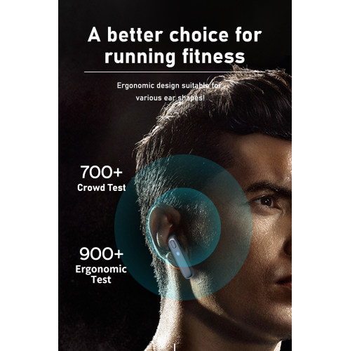 Kelvin True Wireless Sports Bluetooth Earbuds Fast Charging Led Digital Display Touch Control Waterproof in-Ear Headphones for Sports Work -Black