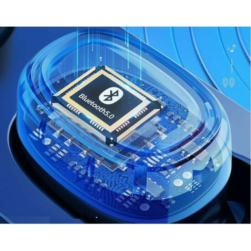 Polex Bluetooth Earphone Wireless Earbud Headphones Touch Control Waterproof Stereo Charging Case -Black