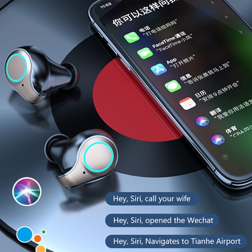 Timbel TWS Bluetooth 5.1 Earphones Wireless Headphones With Mic Sports Waterproof Touch Control Wireless Headsets Noise Reduction Stereo Sport