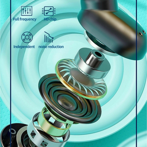 Rolin Wireless EarbudsTWS Bluetooth 5.0 Wireless HiFi in-Ear Earphones with Digital Charging Box for Work, Home Office -Black