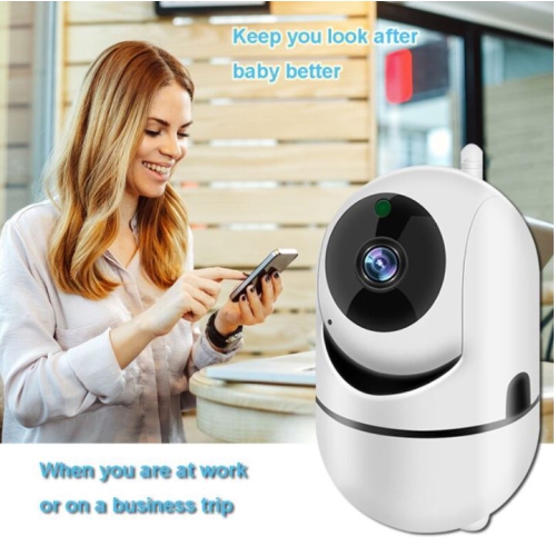 Tedi WiFi Security Home Camera 1080P FULL HD Videom Two Way Audio Night Vision Home Security Babyphone Camera Home Security -White