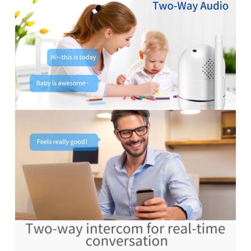 Tedi WiFi Security Home Camera 1080P FULL HD Videom Two Way Audio Night Vision Home Security Babyphone Camera Home Security -White