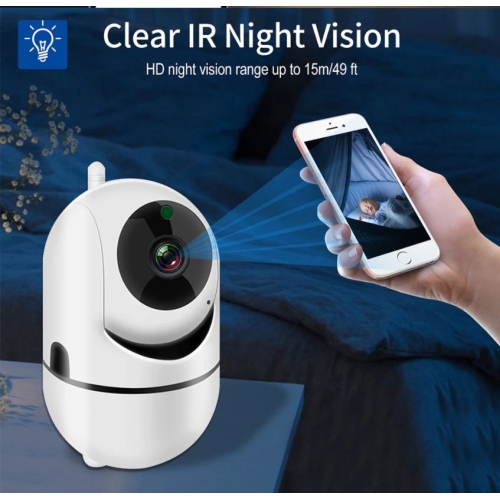Tedi WiFi Security Home Camera 1080P FULL HD Videom Two Way Audio Night Vision Home Security Babyphone Camera Home Security -White