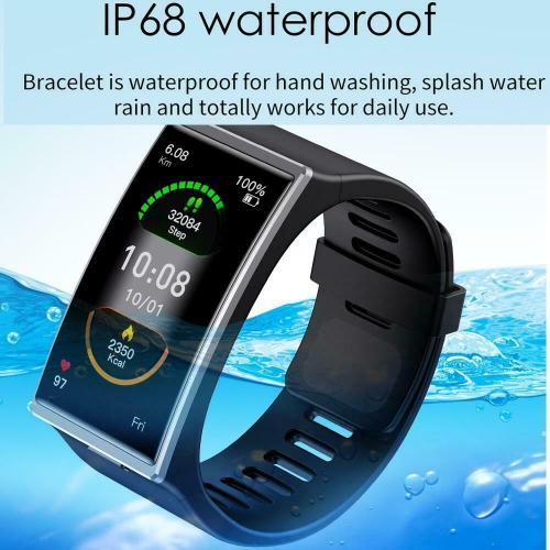SmartLand Smart Watch 1.9 inch 170 x 320 Bluetooth 5.0 Sport SmartWatch 2021 Applicable to Android iOS IP68 Waterproof -Black