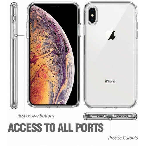 For iPhone X & iPhone XS Case - Clear Soft Crystal TPU Transparent Back Cover
