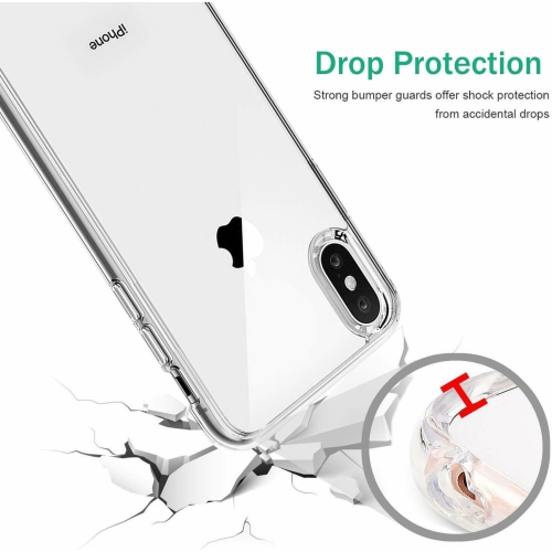 For iPhone X & iPhone XS Case - Clear Soft Crystal TPU Transparent Back Cover