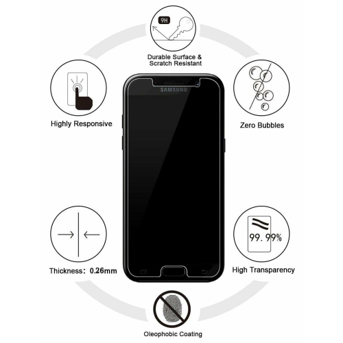 Protecteur d’écran en verre trempé de qualité supérieure pour Galaxy A5 2017 de Samsung