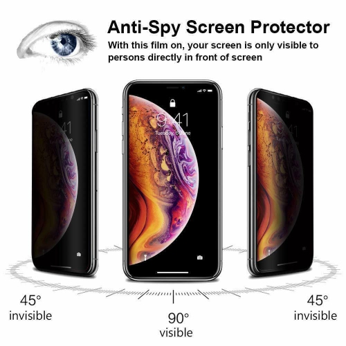 Protecteur d’écran en verre trempé anti-Spy de Privacy pour iPhone XS Max/11 Pro Max