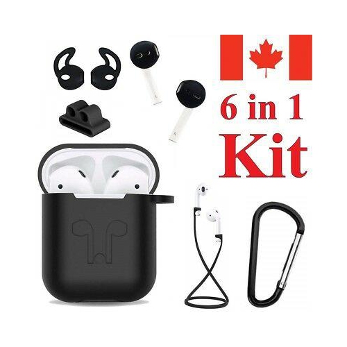 For Apple AirPods 6 in 1 Accessories Air Pod Kit Silicone Cover AirPod Case