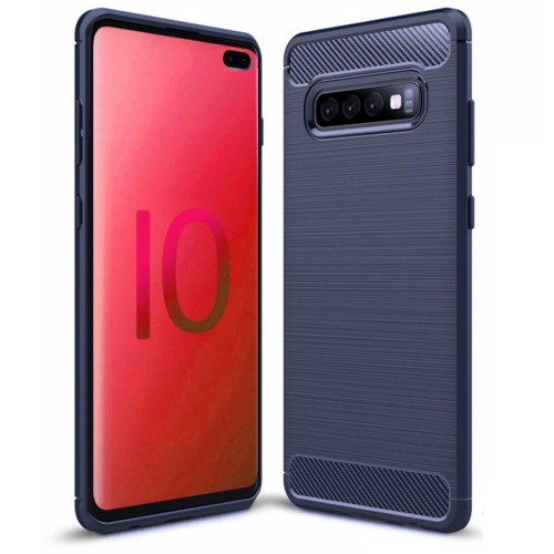 for Samsung Galaxy S10e S10 Plus Case - Carbon Fiber Shockproof Soft Back Cover