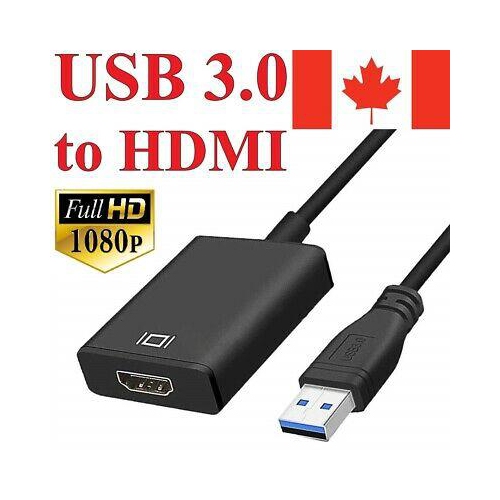 USB 3.0 to HDMI Adapter Cable Male to Female Video 1080P PC For TV HDTV w/ Audio