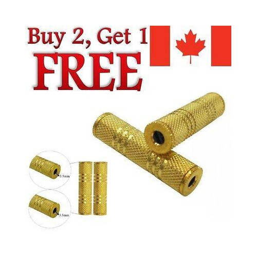 Adaptateur 3,5 mm femelle vers femelle pour rallonge audio prise 8 po