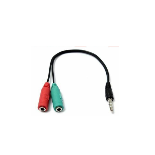Audio Splitter 3.5mm Male to 2 Aux Female Cable Converter Adapter for Mic Sound
