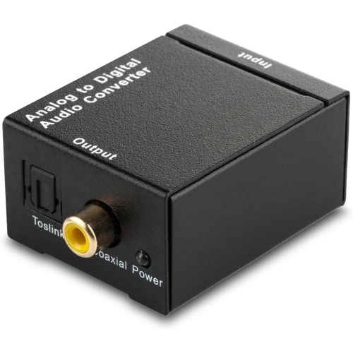 Câble adaptateur audio analogique RCA vers coaxial optique numérique,  boîte/convertisseur, prise 3,5 mm