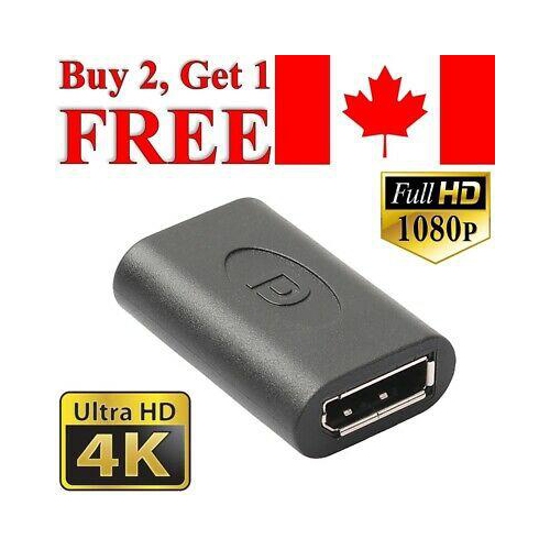 DisplayPort to Display Port Adapter Converter 4K DP Female Coupler Extender