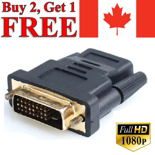 DVI-D to HDMI Adapter 24+1 Male to Female Dual Link Converter Connector